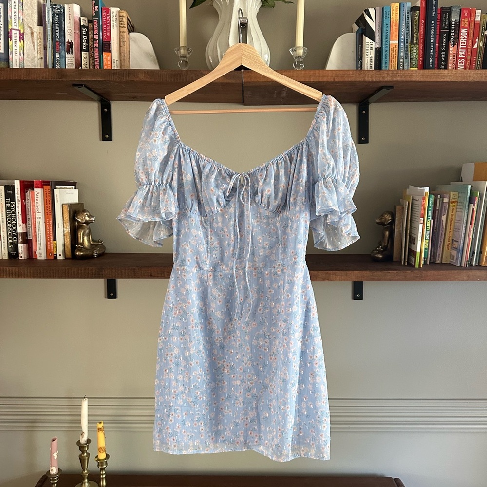 Sabo Skirt Blue Floral Mini Dress